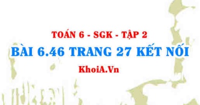 Bài 6.46 trang 27 Toán 6 Tập 2 Kết nối tri thức